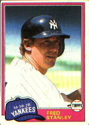 1981 Topps Baseball Cards      281     Fred Stanley